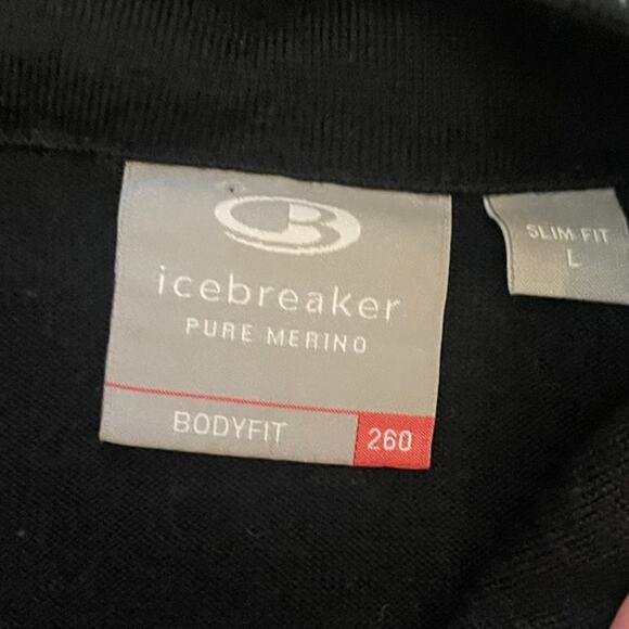 Icebreaker Merino Wool Bodyfit 1/4 Zip Pullover Sweater Size L Baselayer Outdoor - Picture 5 of 7